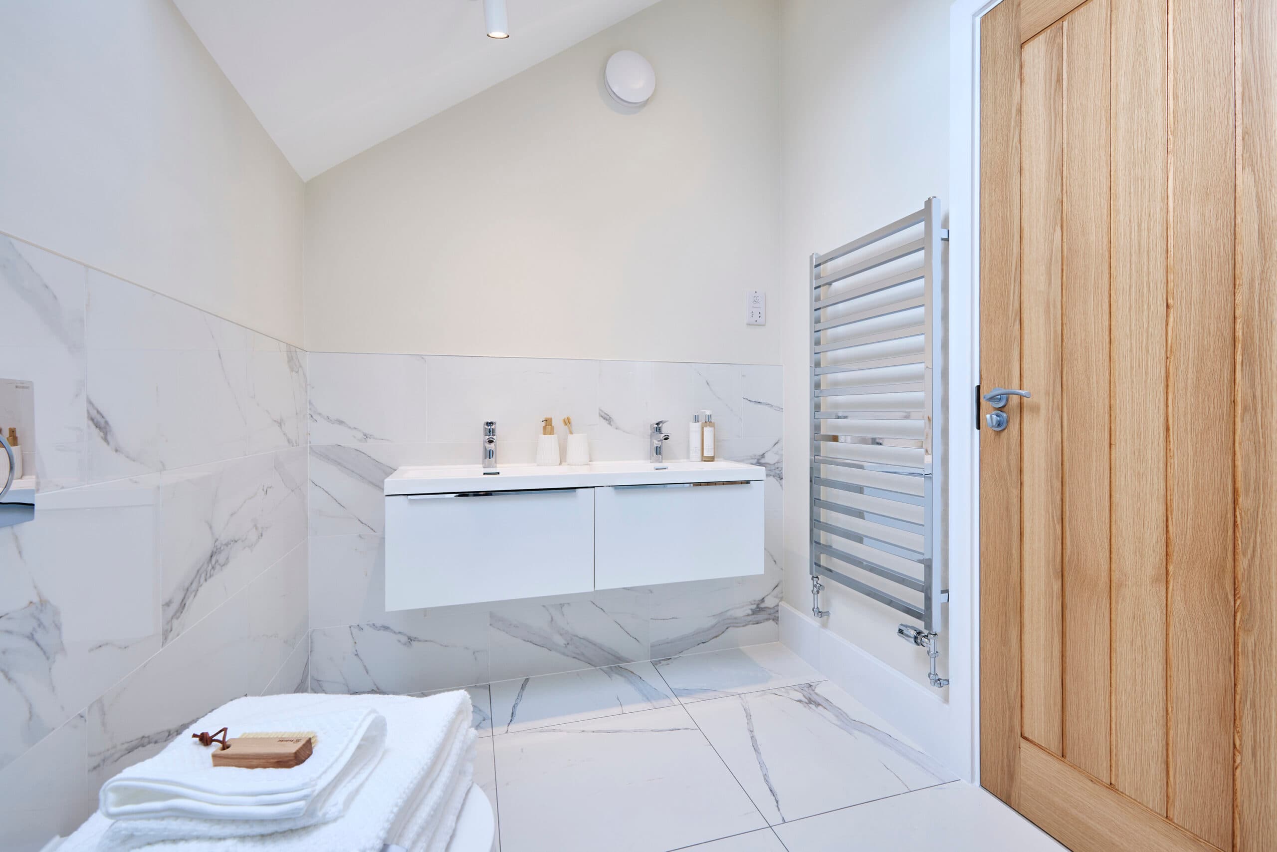 The main bedroom en-suite at The Willows, Silsden