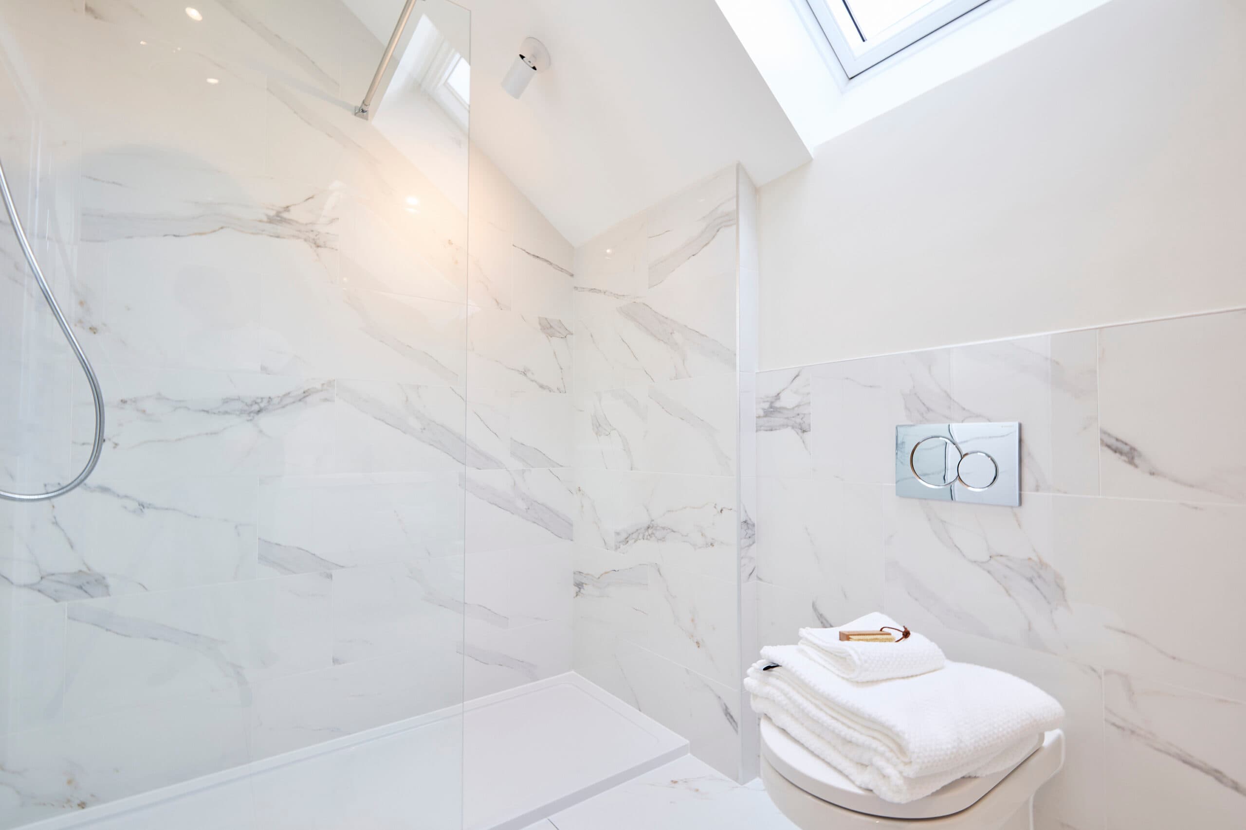 The main bedroom en-suite at The Willows, Silsden