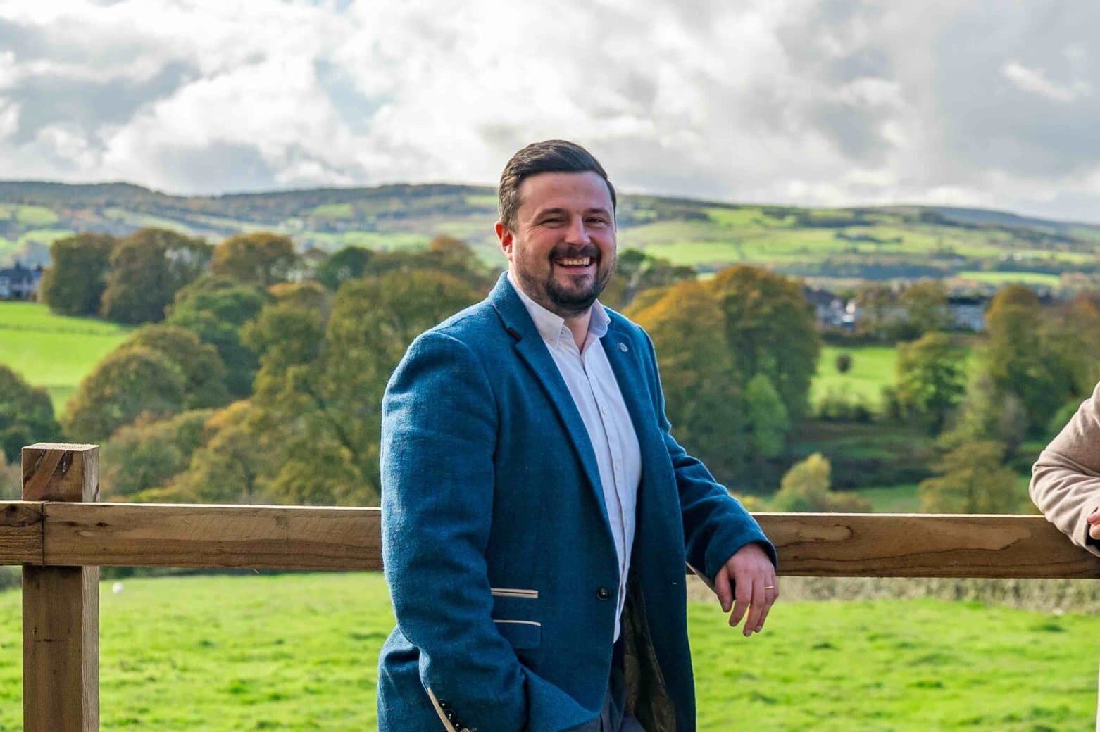 Our FD, Rob at Pendle Farm admiring the view