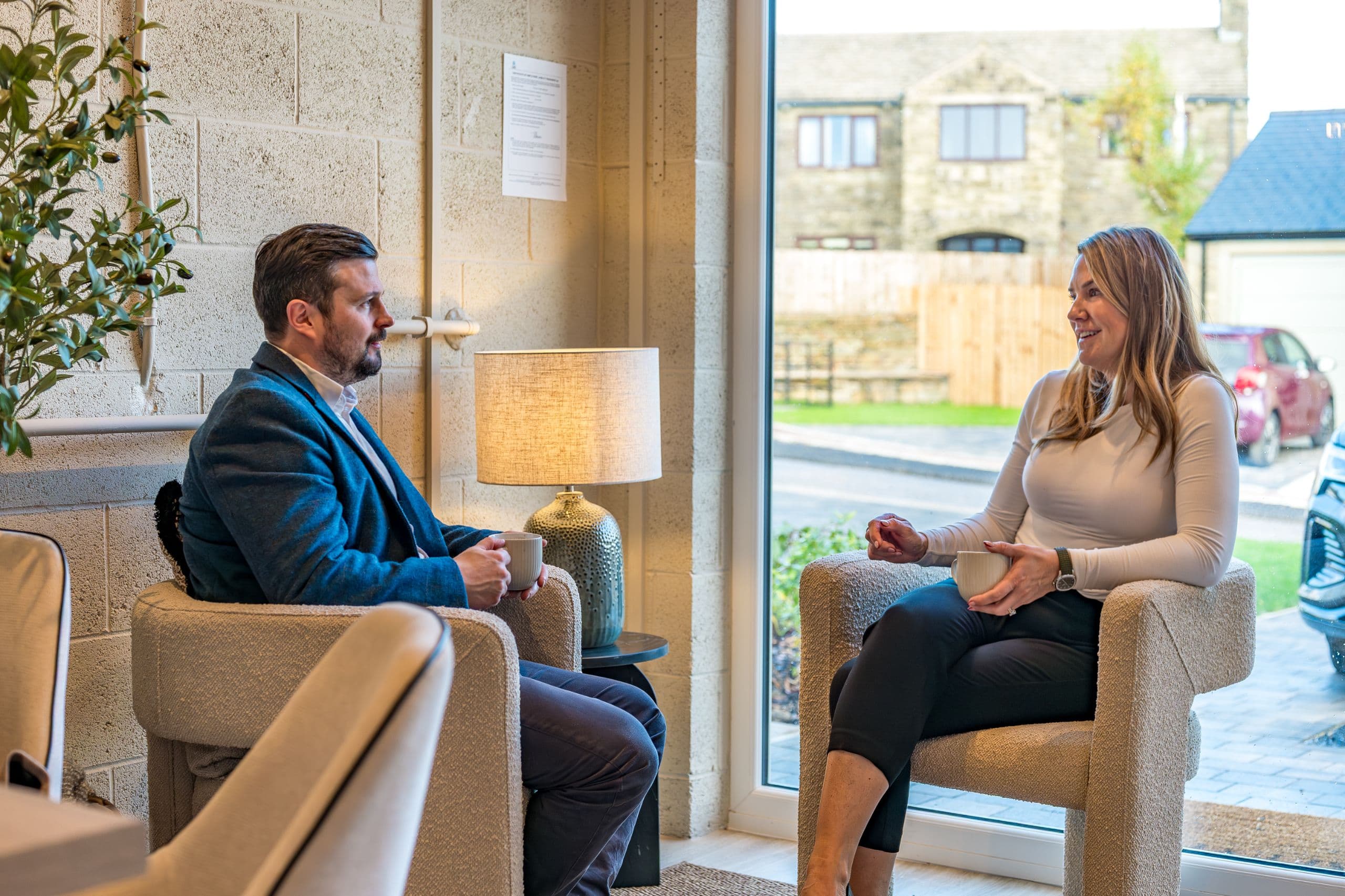 Meeting-Sarah-and-Rob-Marketing-Lounge, pendle farm